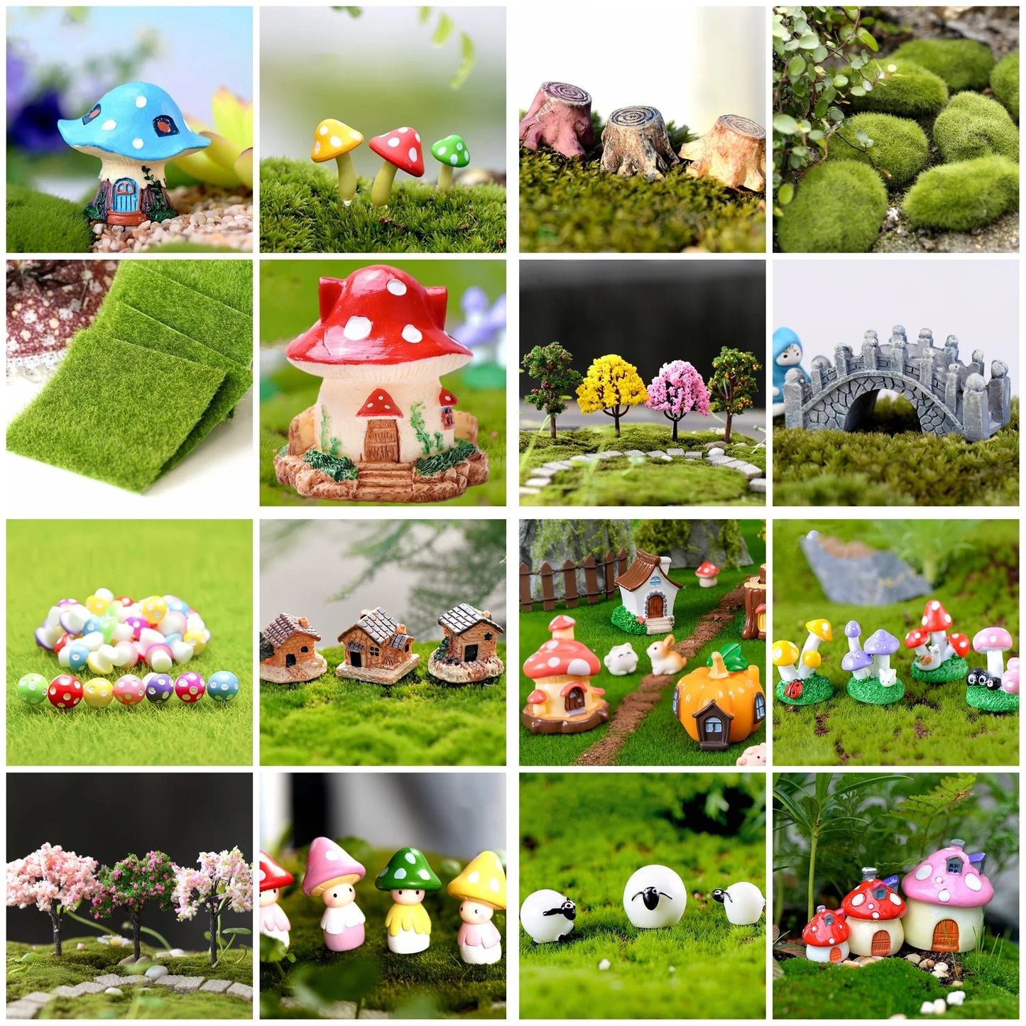 DIY Fairy Garden Miniature Figurines - Garden Pot, Dollhouse & Landscape Decorations