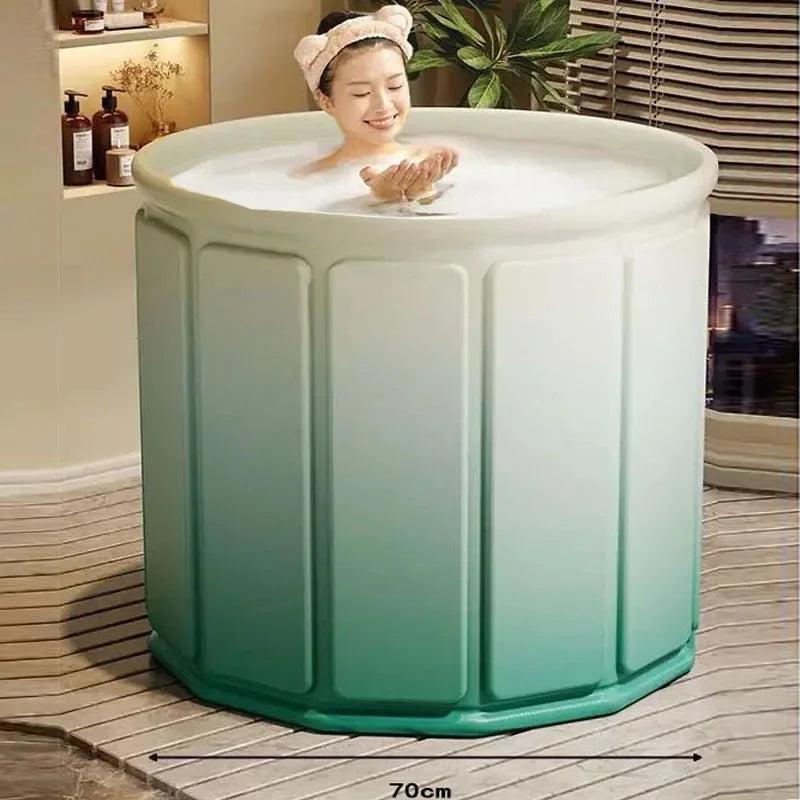Foldable Portable Bath Tub - Thickened Full Body Bath Bucket for Children & Adults, Long-Term Temperature Lock