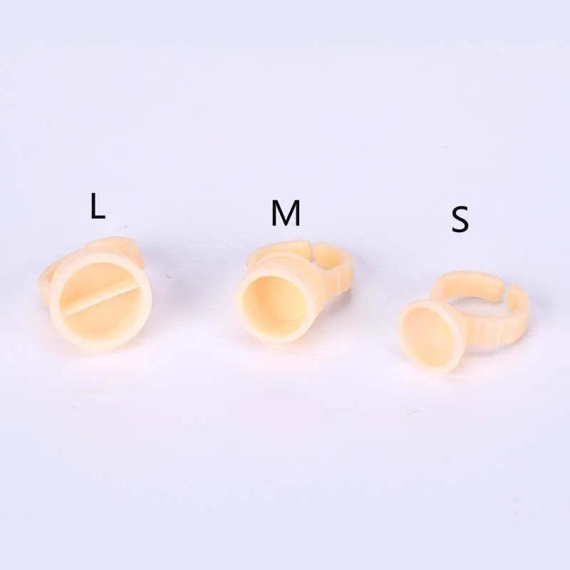 500PCS Disposable Silicone Pigment Rings – Tattoo Ink Cup Holders for Microblading, Eyebrow & Lip Permanent Makeup (PMU)