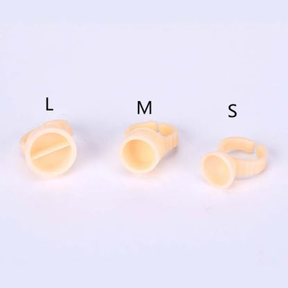 500PCS Disposable Silicone Pigment Rings – Tattoo Ink Cup Holders for Microblading, Eyebrow & Lip Permanent Makeup (PMU)