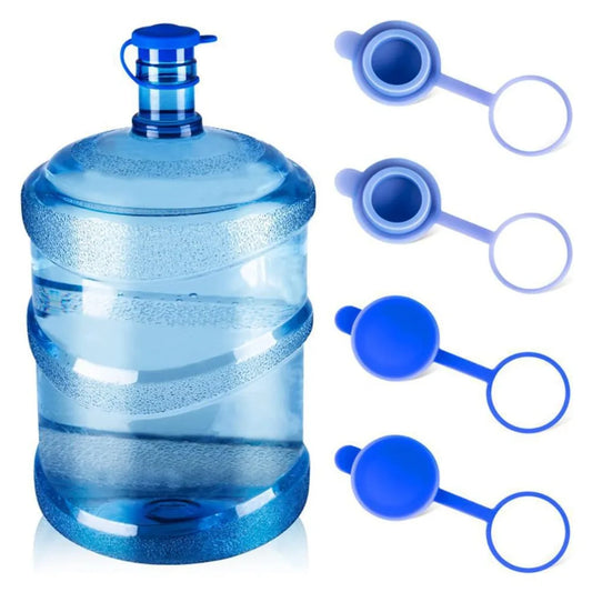 Non-Spill Silicone Water Jug Caps — Durable, Thick, Reusable Bottle Covers with Inner Plug for Drinking Buckets