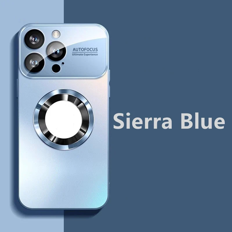 Luxury Titanium Matte Magnetic iPhone Case - MagSafe Compatible Wireless Charging Cover