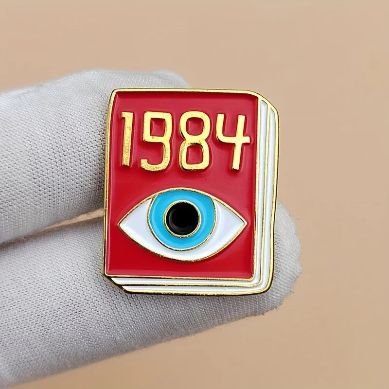 1984 Novel-Inspired Metal Brooch – Durable Badge for Men, Fashion Backpack & Clothing Accessory