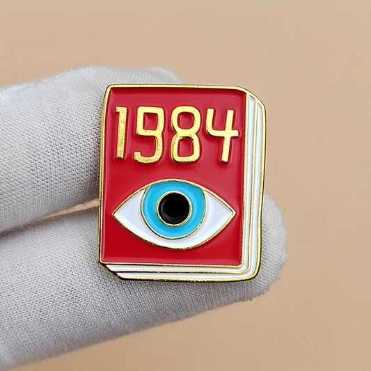 1984 Novel-Inspired Metal Brooch – Durable Badge for Men, Fashion Backpack & Clothing Accessory