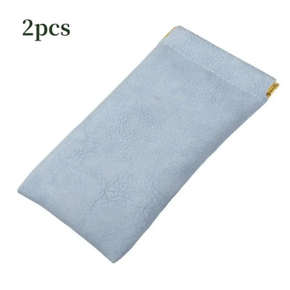 2Pcs PU Leather Automatic Sunglasses Case – Waterproof Hard Protective Glasses Storage Bag for Eyewear Travel Protection