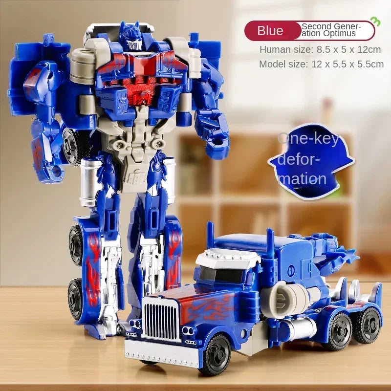 Transformation Car Anime Robot Toy – One-Step Deformation Puzzle Action Figure for Kids