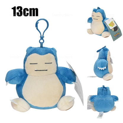Original Pokémon Plush Keychain – Pikachu, Eevee, Charmander, Squirtle, Mew, Snorlax, Jigglypuff Cute Cartoon Doll Toy Gift for Kids