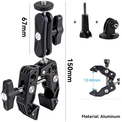 Selfie Stick Monopod Handlebar Mount – Compatible with Insta360 X4/X3/X2, GoPro 8-13 & DJI for Bicycle & Motorcycle
