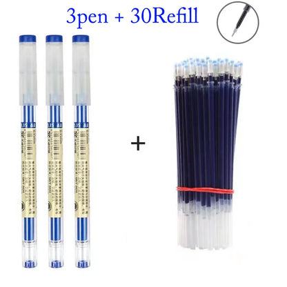 Fine Point Gel Pen - 0.35mm Black Blue Red Ink Ballpoint Pen for School & Office Writing