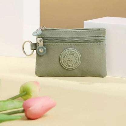 Small Solid Canvas Coin Bag for Kids - Money Purse, ID and Credit Card Holder, Key and Earphone Storage