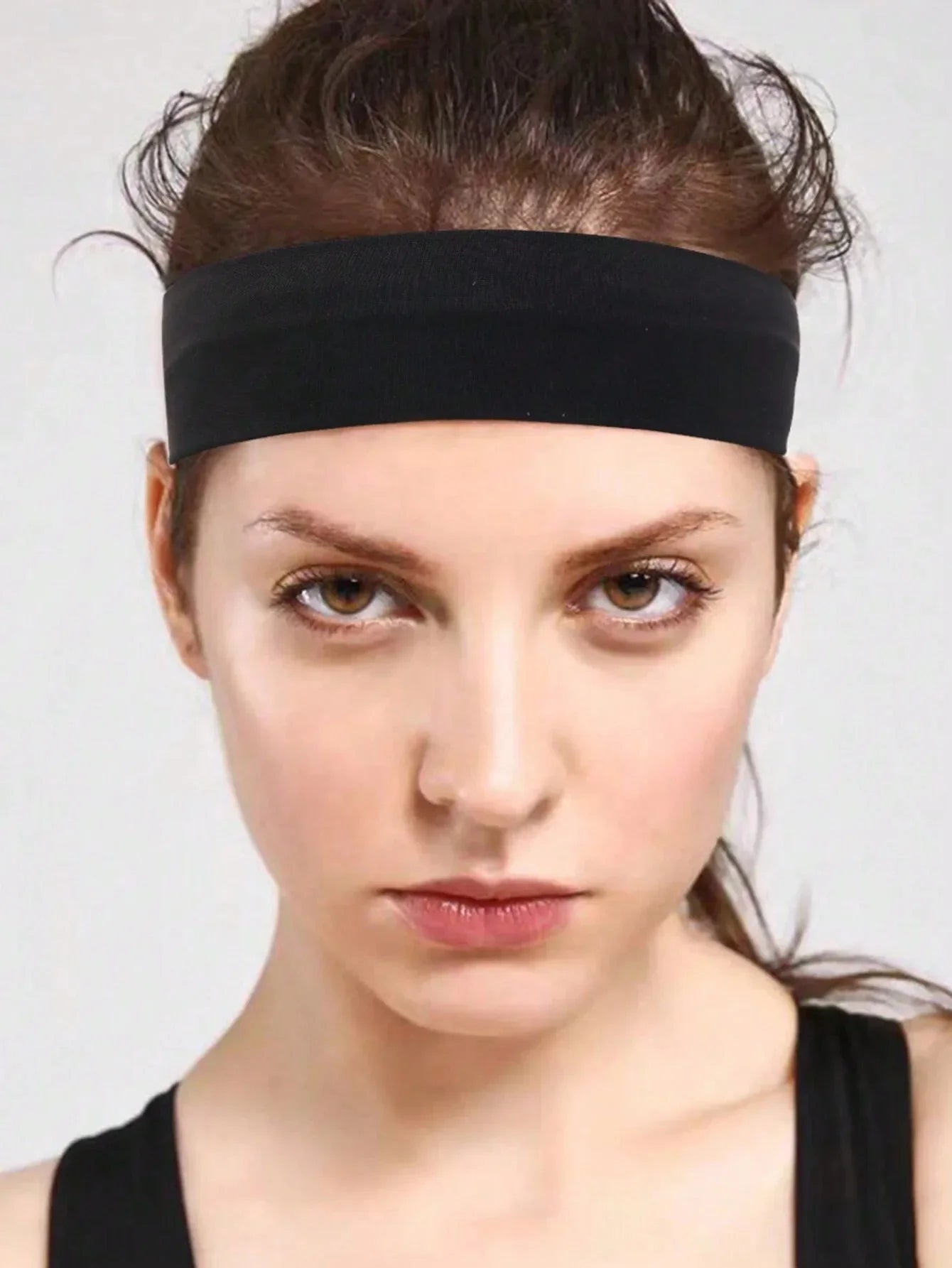 6pcs Unisex Solid Color & Leopard Print Sweat-Absorbing Headbands - Cycling, Running, Sports, Yoga & Leisure