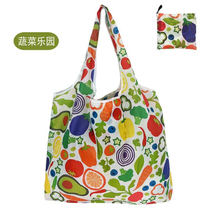Large Foldable Reusable Shopping Tote Bag – Eco-Friendly Grocery & Beach Storage Shoulder Bag, Multi-Purpose Carry Pouch
