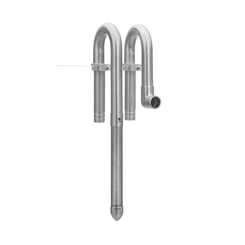 AQUAPRO Mini Stainless Steel Skimmer – Inlet & Outlet Pipes for Aquarium Fish Tanks, Filtro Accessories