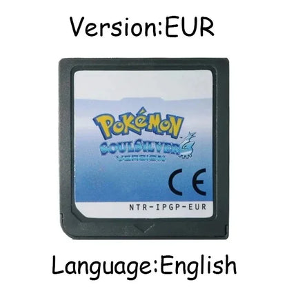 Pokemon Series DS Game Cartridge – Platinum, Pearl, Diamond, HeartGold, SoulSilver, Multilingual for NDS/3DS Consoles