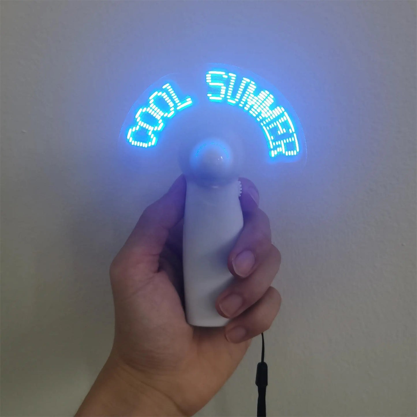 6-20 Pcs Customized LED Fans – Personalized Portable Light-Up Fans for Proposals, Outdoor, Birthday & Wedding Gift Favors