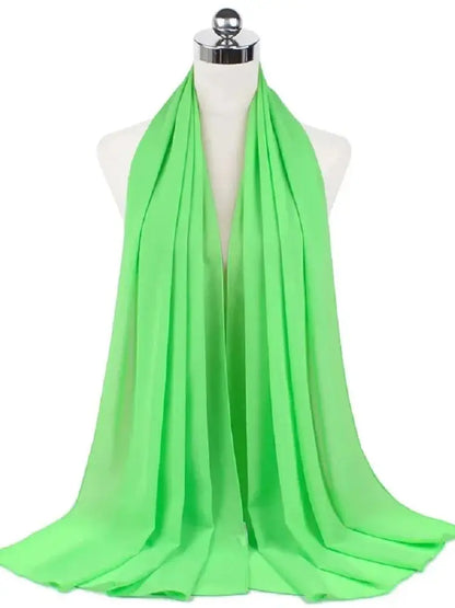 Women’s Solid Chiffon Instant Hijab – Ready-to-Wear Islamic Scarf, Muslim Shawl & Arab Head Wrap