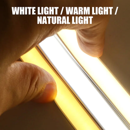 Solar COB LED Strip Light - 320 LEDs/m, DC 24V, Flexible, Waterproof, Warm Natural White - Available in 0.5m, 1m, 2m, 5m for Garden Decoration