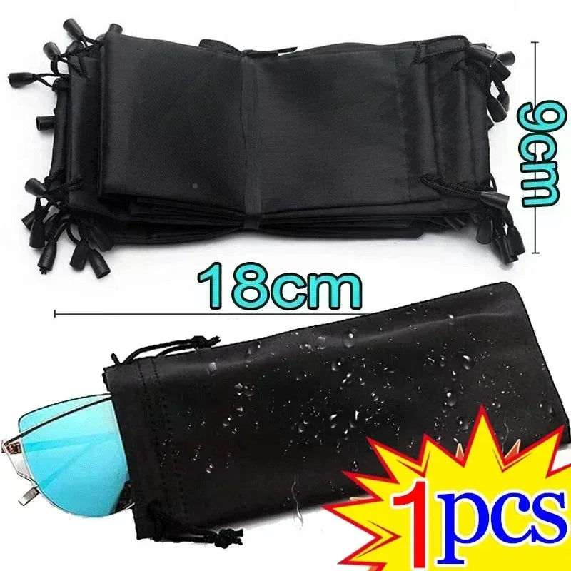 1/100pcs Portable Soft Cloth Sunglasses Bags – Waterproof Microfiber Dust Pouches for Eyewear Storage & Protection