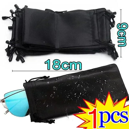 1/100pcs Portable Soft Cloth Sunglasses Bags – Waterproof Microfiber Dust Pouches for Eyewear Storage & Protection