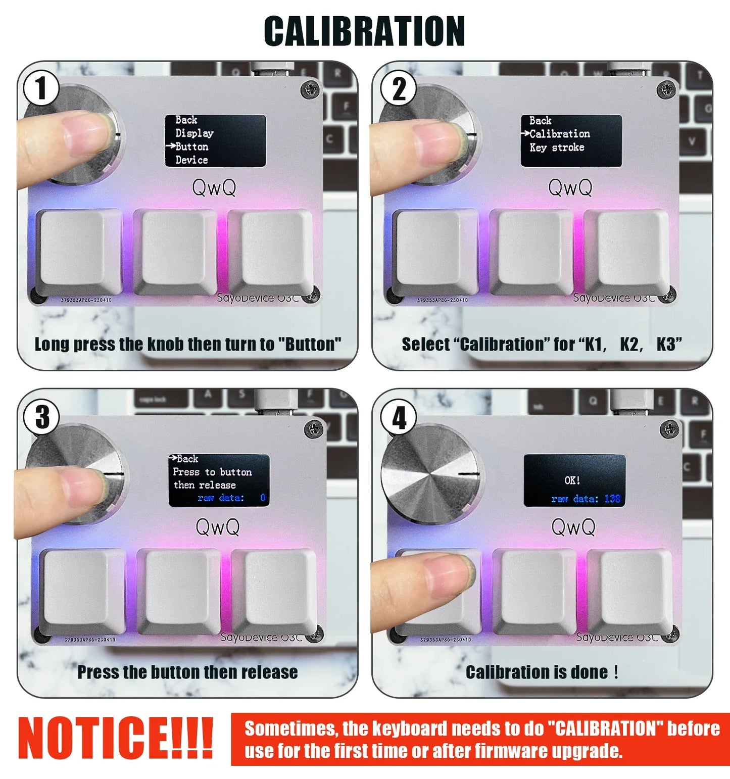 SayoDevice Rapid Trigger RGB Magnetic Switch Keyboard with Volume Knob – Gaming Macropad for O3C, DJMAX, SDVX & Productivity Shortcuts