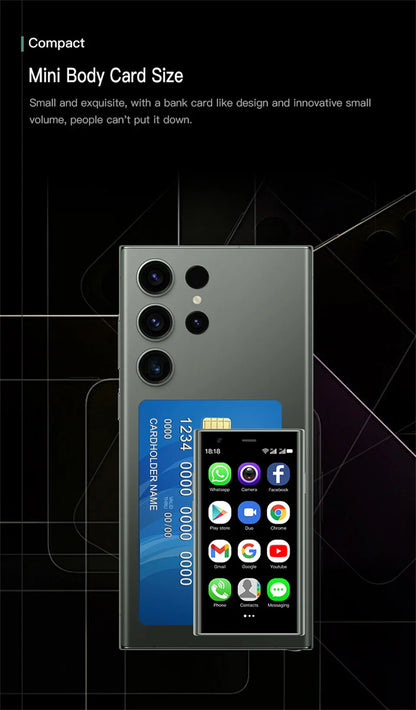 SOYES S23 Pro Mini Android Phone — 3.0" Display, 2GB RAM, 16GB ROM, Dual SIM, 1000mAh, 3G Compact Smartphone