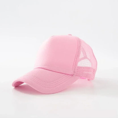 Custom Logo Trucker Hat - Adjustable Polyester Mesh Baseball Cap for Men & Women