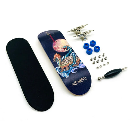 Creative Mini Finger Skateboard – Colorful Maple Fingerboard with Double Rocker, Sport Bearings & Palm Slide Board