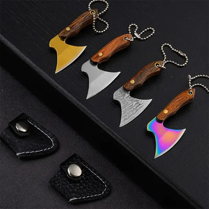 Mini Stainless Steel Small Axe Keychain – Portable Knife Pendant Gift & Outdoor Tool Decoration
