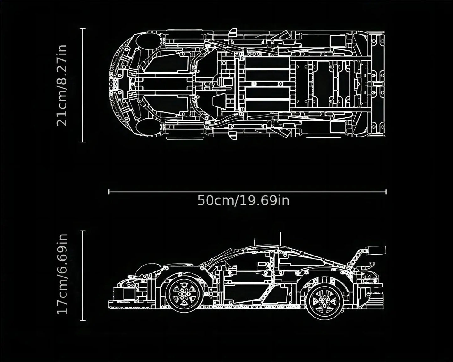 1580PCS Technical Electric Remote Control Car 911RSR – Lights & DIY Building Blocks, Compatible with 42096, Birthday Gift Toy for Kids
