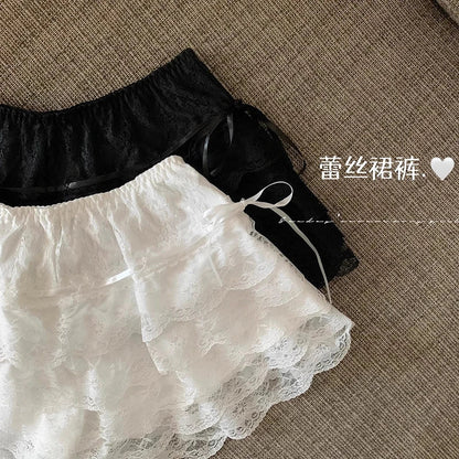 Floral Lace Lolita Safety Shorts: Women's Summer Petticoat Underpants - Fashion Princess Loose Shorts for Girls