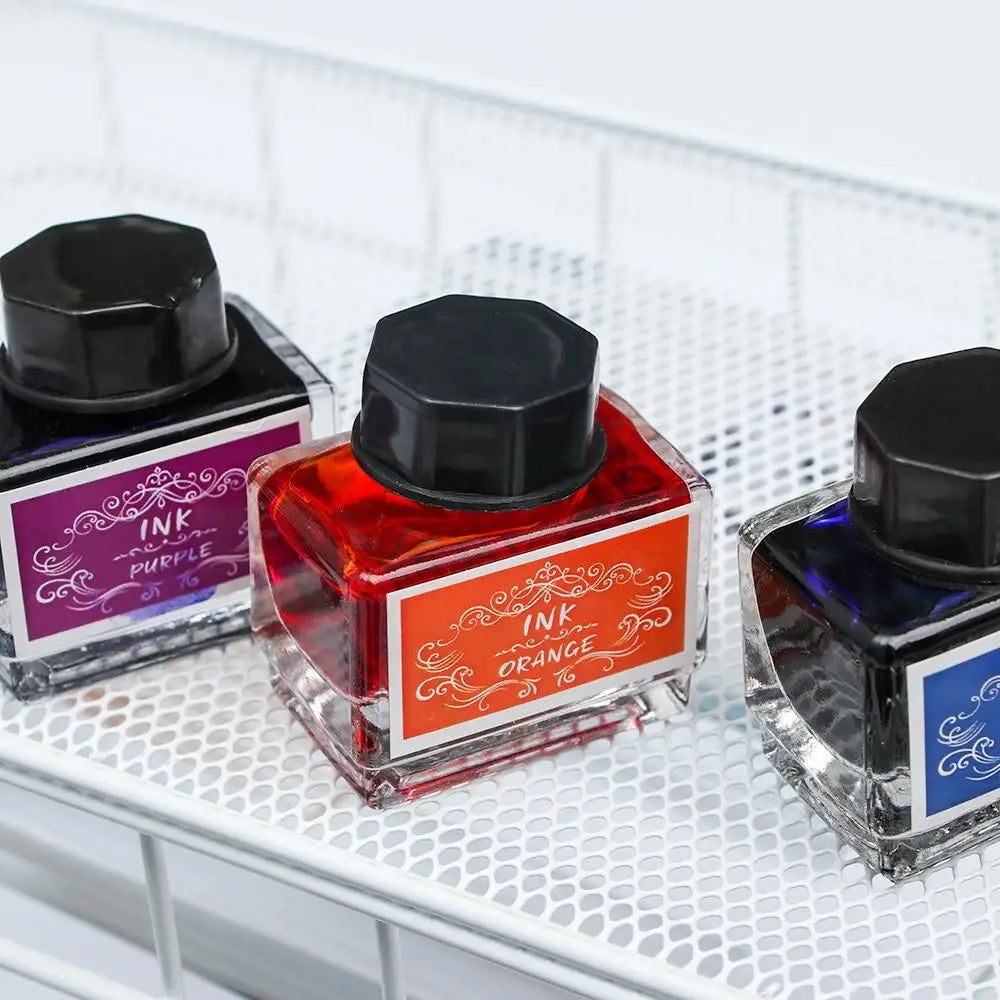 15ml Carbon-Free Fountain Pen Ink — Non-Carbon Ink Bottle for Stationery & Printing