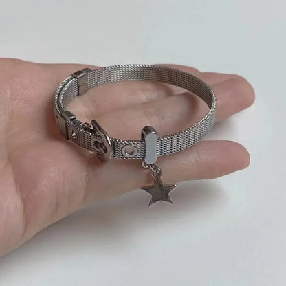 Punk Rock Hip Hop PU Leather Bracelet – Unisex Skull, Pentagram & Rivet Chain Bracelet, Trendy Party Jewelry Accessory