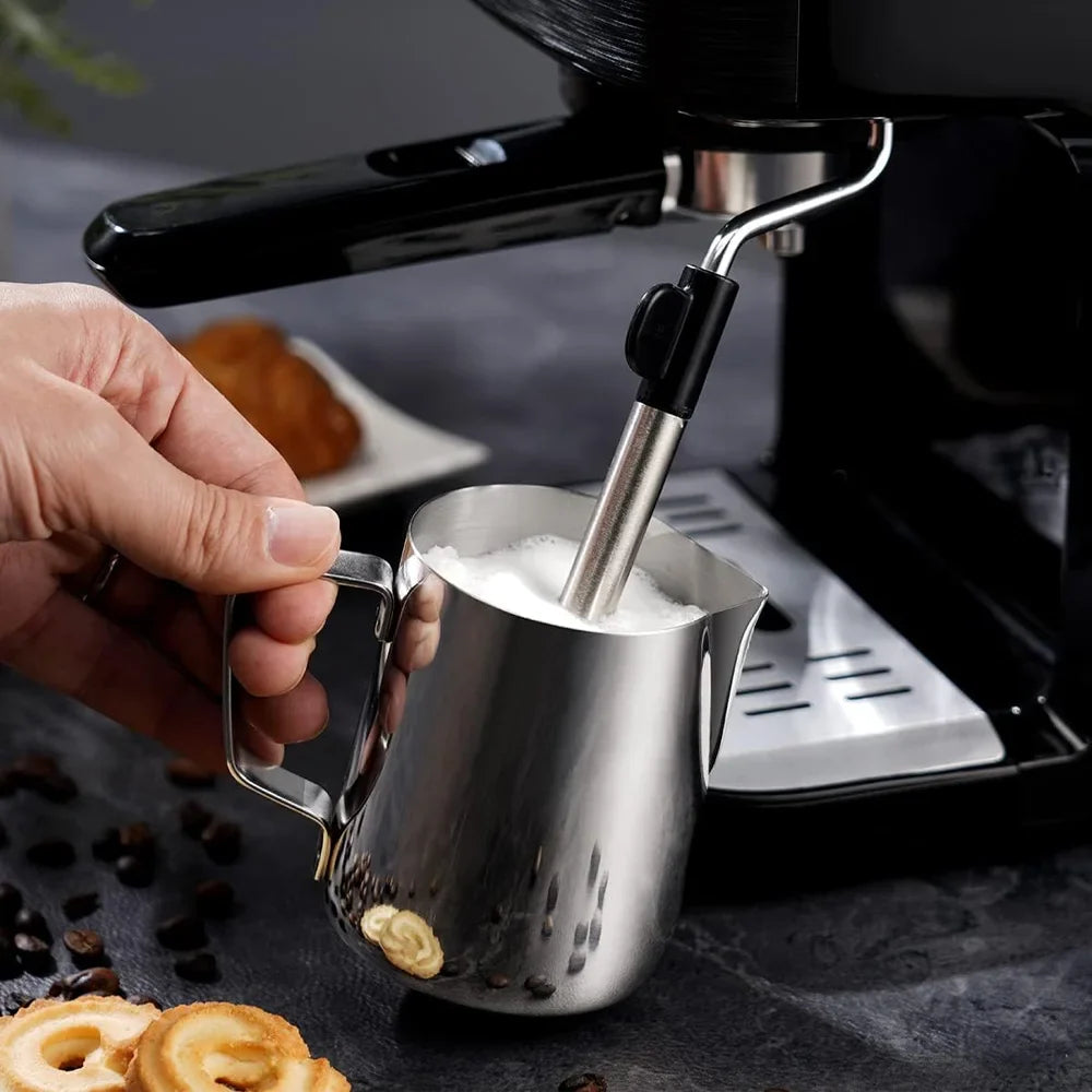 Stainless Steel Milk Frothing Pitcher Jug – Barista Latte Art Coffee Cup for Nespresso & Espresso Accessories, Easy Clean Design