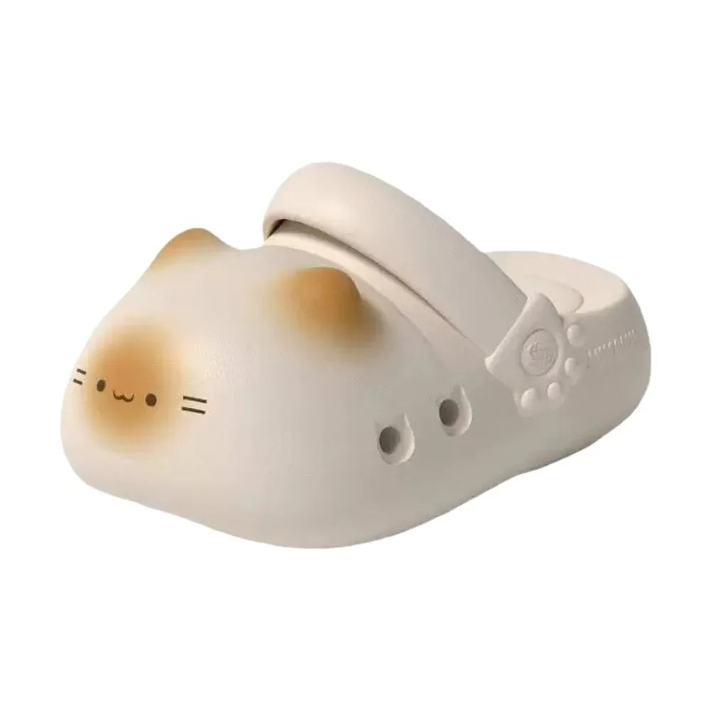 Women's Cat Paw Mules - Waterproof Soft Anti-Slip Closed-Toe Slippers