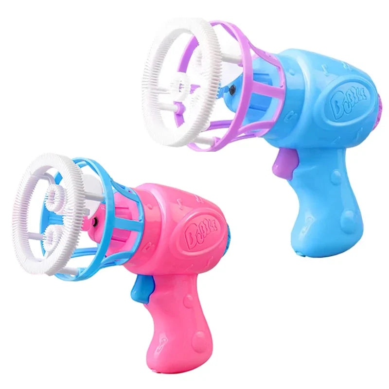 Kids Bubble Gun Toy - Automatic Soap Bubble Blower for Outdoor Play & Parties