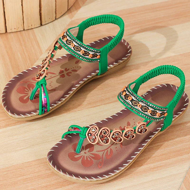 2025 Women’s Bohemia Sandals – Summer Flip Flops, Low Heel Beach Shoes & Casual Footwear
