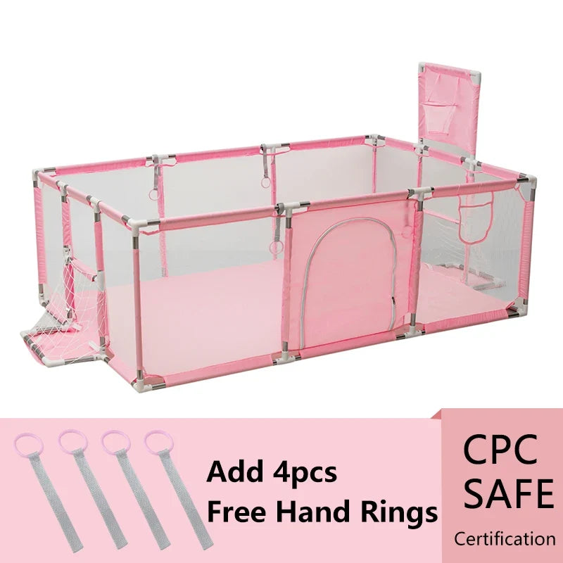 IMBABY Baby Playpen Safety Fence - Large Indoor Activity Gym Corral Play Area for Kids Toddlers