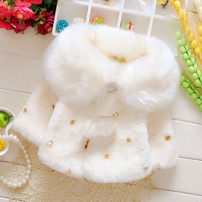 Winter Girls’ Cloak Coat - Thick Warm Cotton Cardigan Jacket for Baby & Kids