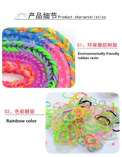 Creative Rainbow Loom Bands Set – Colorful DIY Rubber Bracelet Making Kit for Girls’ Crafts & Birthday Gifts