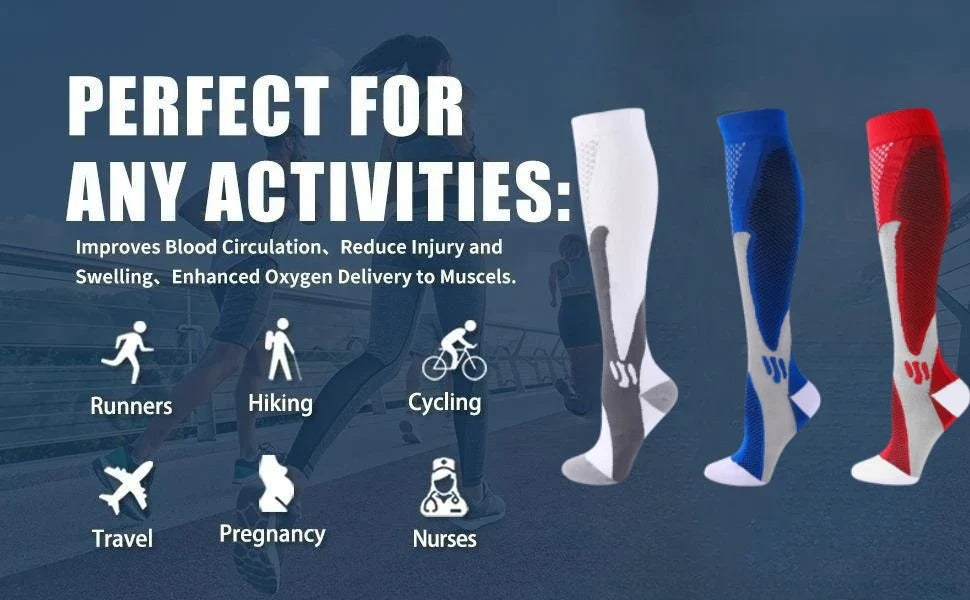 3 Pairs Compression Socks 30 mmHg — S-XXL Medical Socks for Edema, Diabetes & Varicose Veins