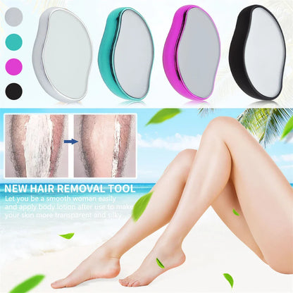 Crystal Hair Removal Eraser – Reusable Painless Glass Epilator for Easy Body Hair Removal & Depilation