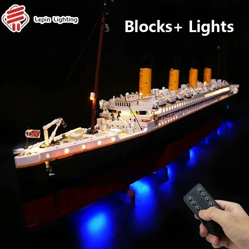 Titanic Movie-Series 9090-Piece Cruise Ship Building Set – Compatible with 10294 Blocks, Includes Original Box, Toy Gift
