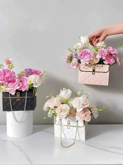 Flower Box Rose Packaging – Portable Gift Box for Valentine’s Day, Birthday, Party, Candy & Cake Wrapping