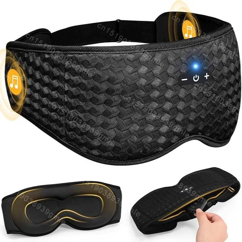 3D Bluetooth Sleep Mask with Built-in Headphones – Wireless Music Eye Mask, Noise Reduction & Blackout Comfortable Sleeping Headband