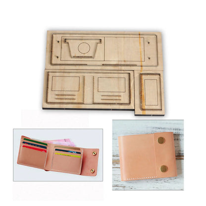DIY Leather Craft Cardholder Wallet Punch Tool – Metal Die Cutting Knife Mold 11x9x2cm