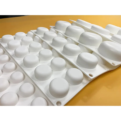 7-Option Flat Round Silicone Cake Molds — DIY Mousse, Chocolate, Dessert, Pudding & Jelly Baking Tools
