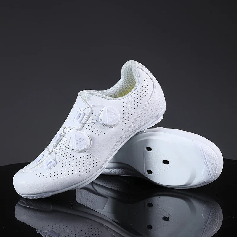 Men’s Speed Cycling Shoes — Road, SPD Cleat & Flat Pedal Bike Shoes, White