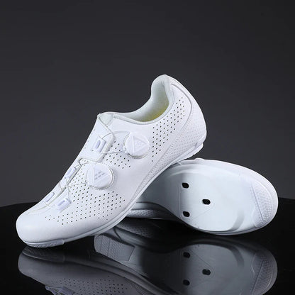 Men’s Speed Cycling Shoes — Road, SPD Cleat & Flat Pedal Bike Shoes, White