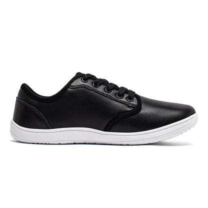 HOBIBEAR Unisex Wide Barefoot Shoes – Zero Drop Minimalist Sneakers for Men & Women, Artificial Leather Trail Walking Shoes