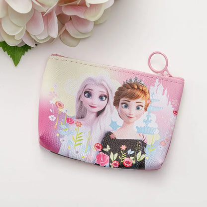 Disney Frozen Elsa & Sofia Coin Purse – Kawaii Princess Cartoon PU Wallet for Kids Gifts